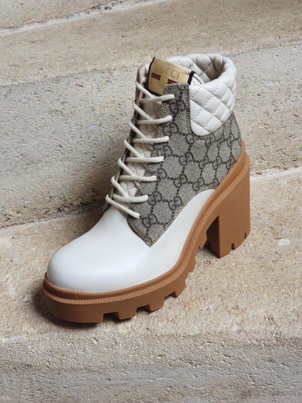 Bottines Gucci Apollo GG Supreme Boots en cuir